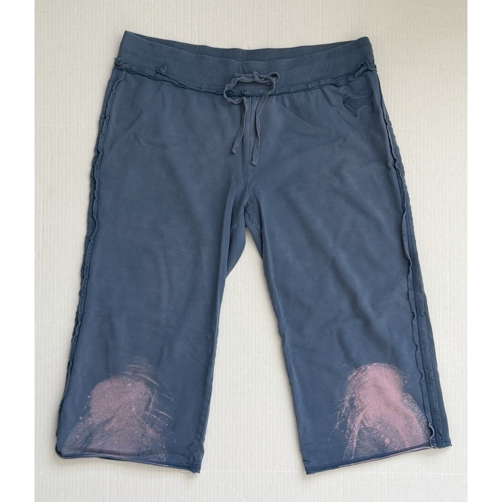 Vintage 2005 Victoria's Secret PINK 86 Capri Sweatpants Y2K Blue Large